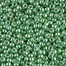 Miyuki rocailles Perlen 8/0 - Duracoat galvanized dark mint green 8-4214